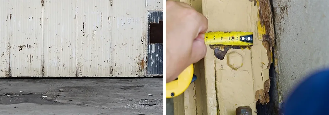 Lift Master Rusty Garage Doors in Hialeah, Florida